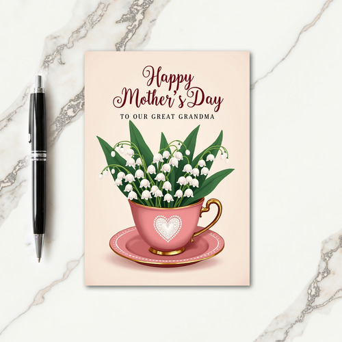 Lovely Mom Tea Party Day Card