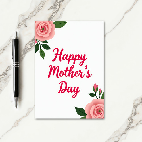 Lovely Moms Day Flower Design Card