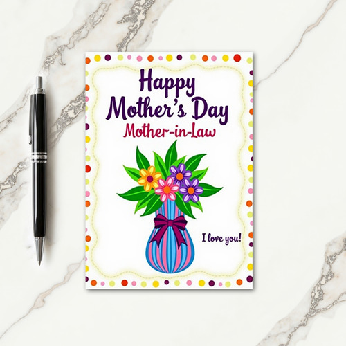 Lovely Motherinlaw Art Card