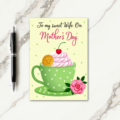 Lovely Mothers Day Dessert Card