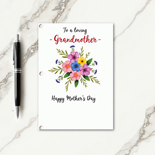 Lovely Mothers Day Floral Design Card