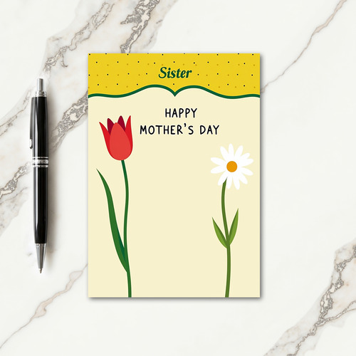 Lovely Mothers Day Sister Card