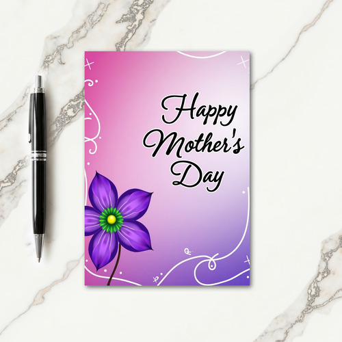 Lovely Mothers Day Swirls Card