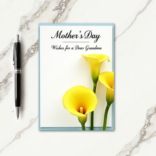 Lovely Mothers Day Yellow Card