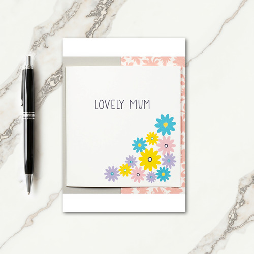 Lovely Mum Floral Art Card