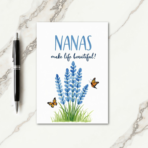 Lovely Nanas Floral Day Card