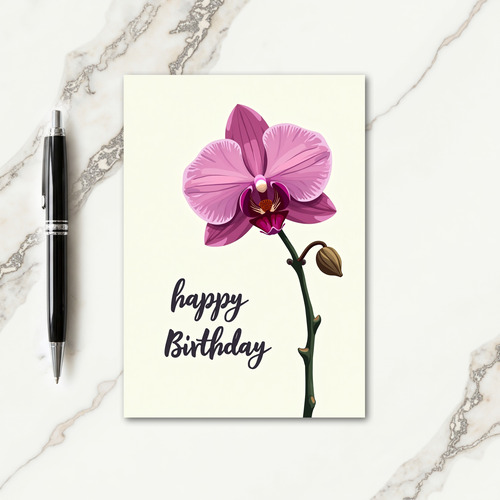 Lovely Orchid Birthday Card