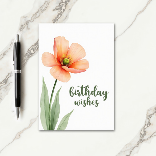 Lovely Peach Birthday Card