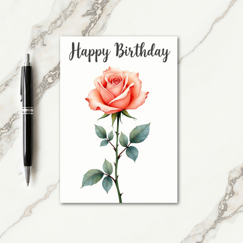 Lovely Peach Bloom Card