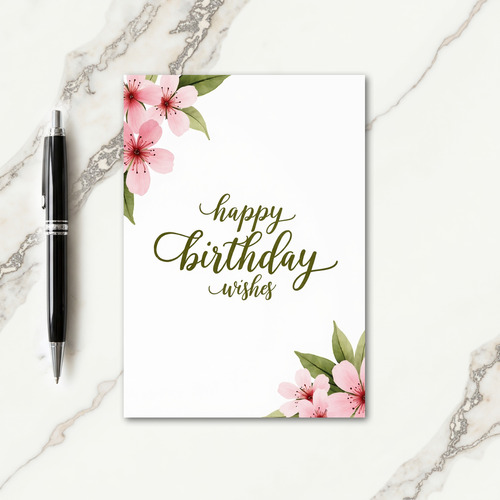 Lovely Pink Blossom Birthday Card