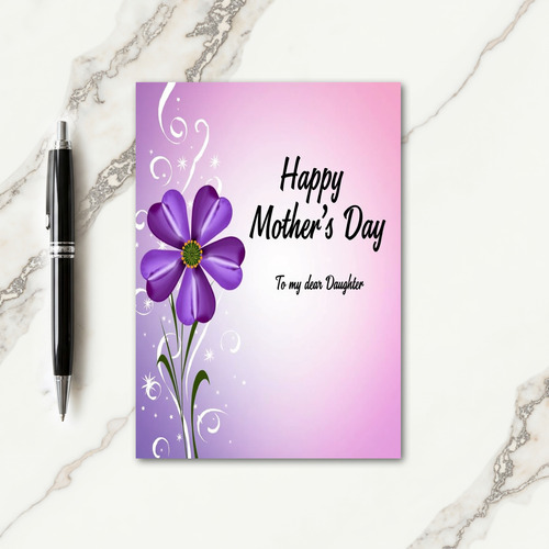 Lovely Purple Bloom Mothers Day Card