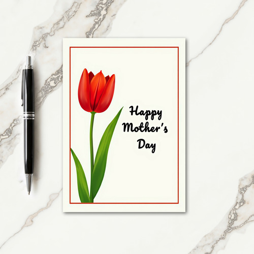 Lovely Red Blossom Day Card