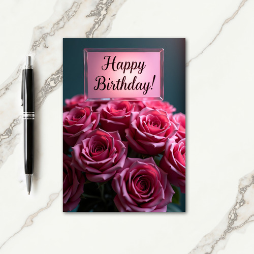 Lovely Rose Bloom Birthday Card
