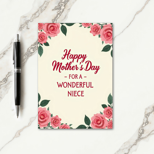 Lovely Roses Niece Card