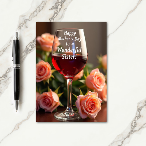 Lovely Sisters Day Message Card