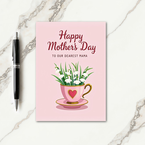 Lovely Teacup Mothers Day Card