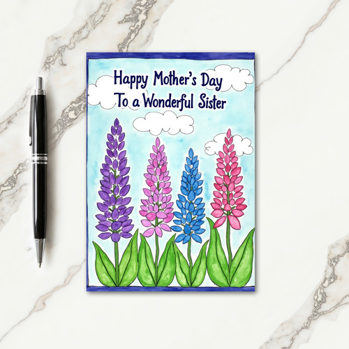 Lovely Violet Flowers Day Card