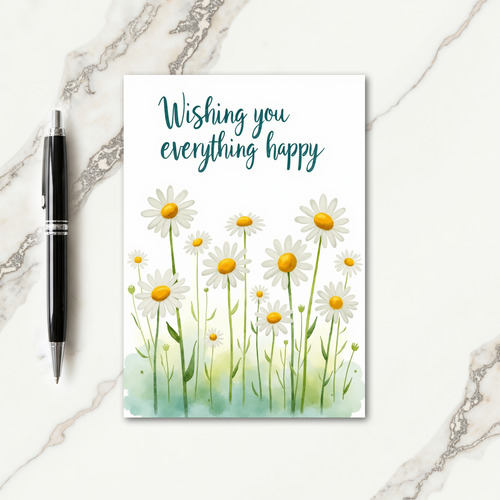 Lovely Watercolor Birthday Card