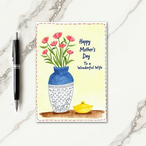 Lovely Watercolor Mothers Card