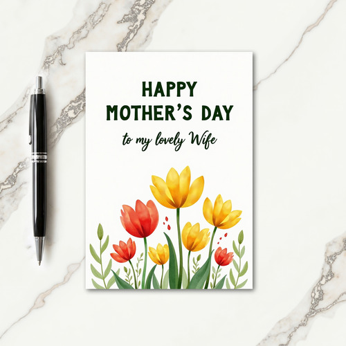 Lovely Wife Emerald Message Card