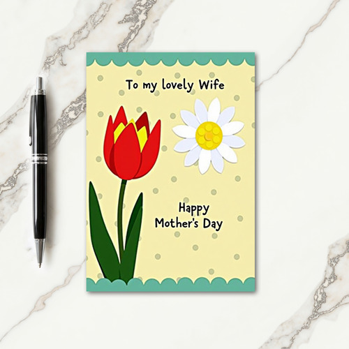 Lovely Wife Mothers Day Art Card