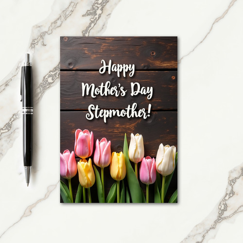 Lovely Wood Mothers Day Card