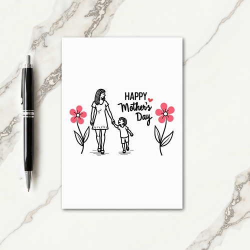 Loving Adult And Child Card