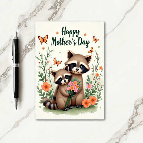Loving Animal Family Day Card