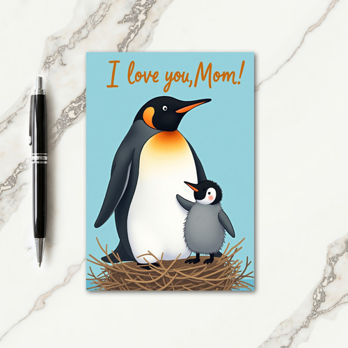 Loving Antarctic Bird Mothers Day Card