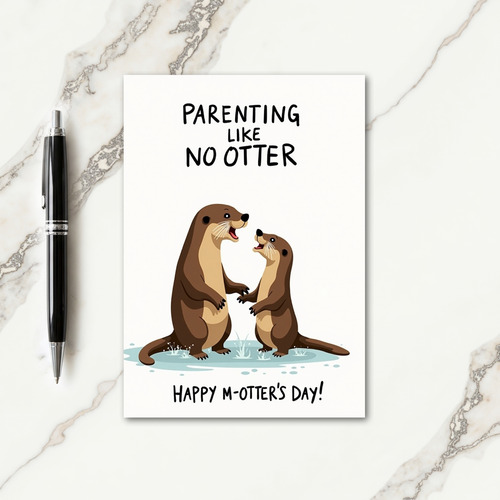Loving Aquatic Mammal Mothers Day Card