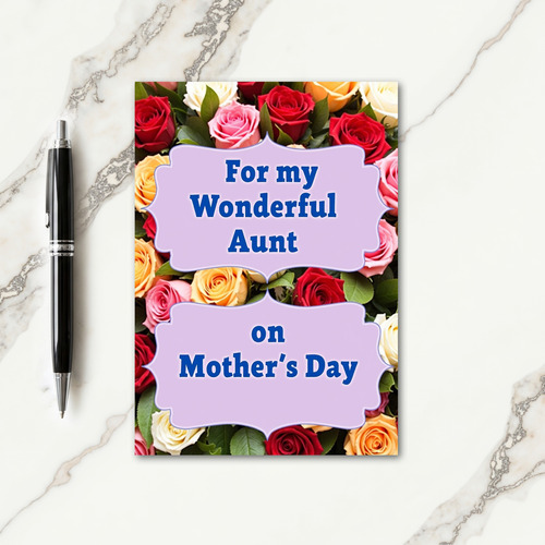 Loving Aunt Mothers Day Card
