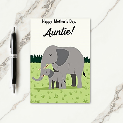 Loving Auntie Mothers Day Scene Card