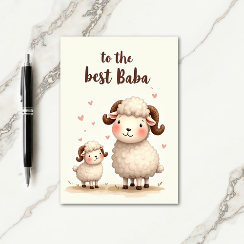 Loving Baba Sheep Card