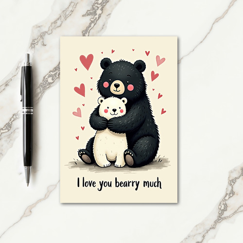 Loving Bear Embrace Day Card