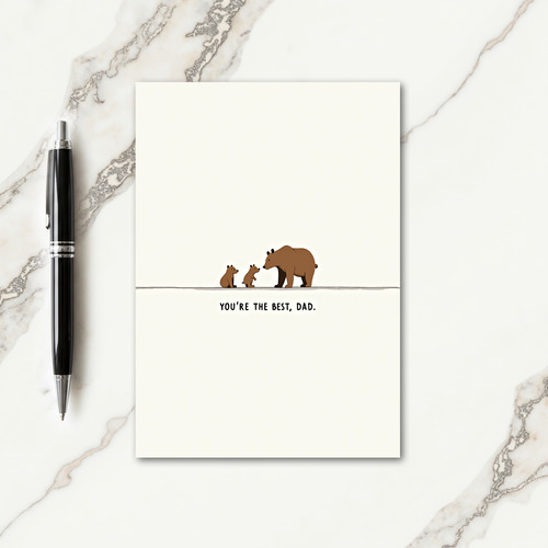 Loving Bear Family Fathers Day Card
