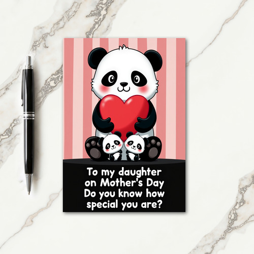 Loving Bear Family Heart Card
