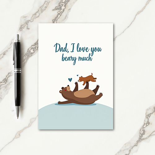 Loving Bear Family Scene Card