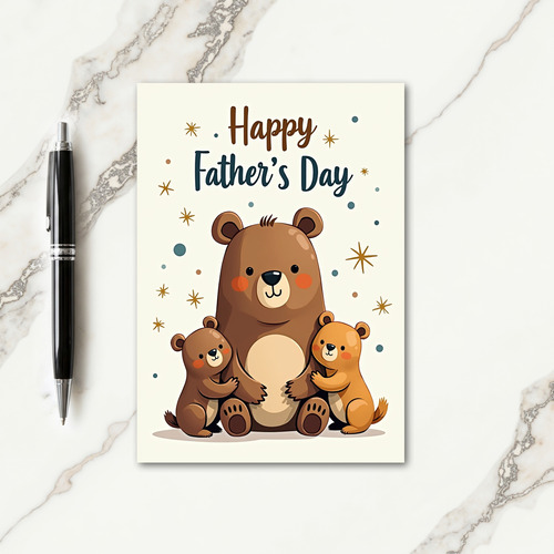 Loving Bear Fathers Day Card