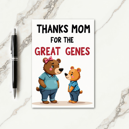 Loving Bear Moms Thanks Card