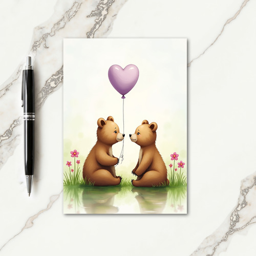 Loving Bear Mother Illustration Card
