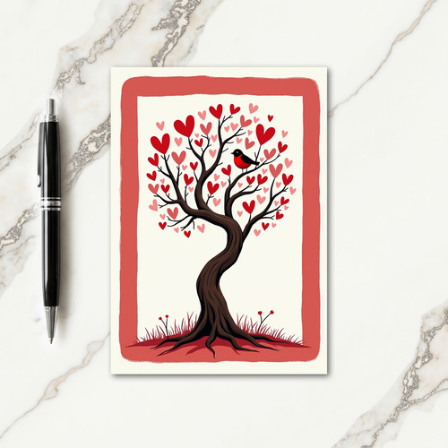 Loving Bird Tree Birthday Card
