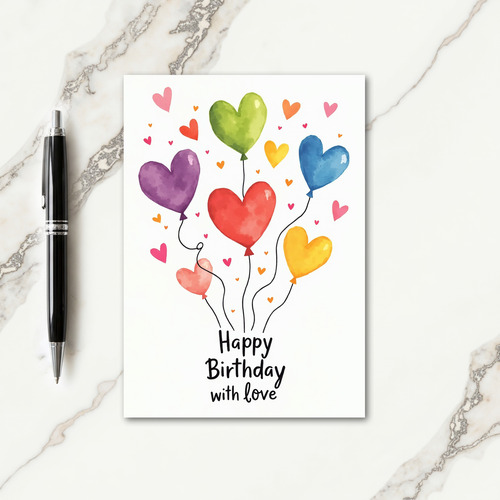 Loving Birthday Heart Ascent Card