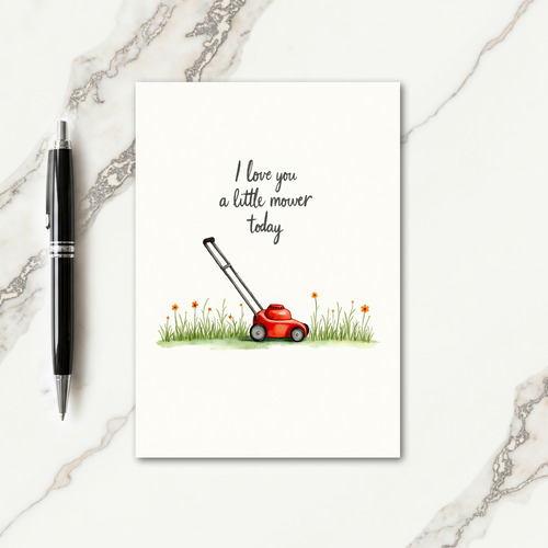 Loving Birthday Mower Watercolor Card