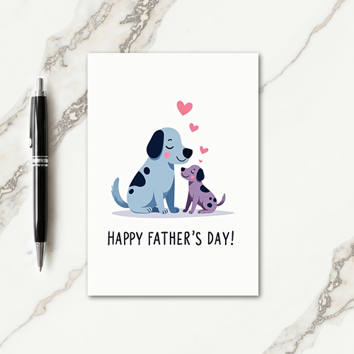 Loving Canine Fathers Day Art Card