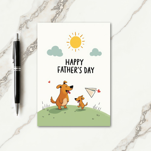 Loving Canine Fathers Day Card
