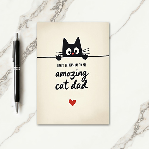 Loving Cat Dad Day Card