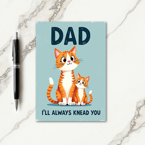 Loving Cat Dad Day Image Card