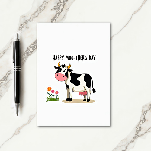 Loving Cow Mothers Day Card
