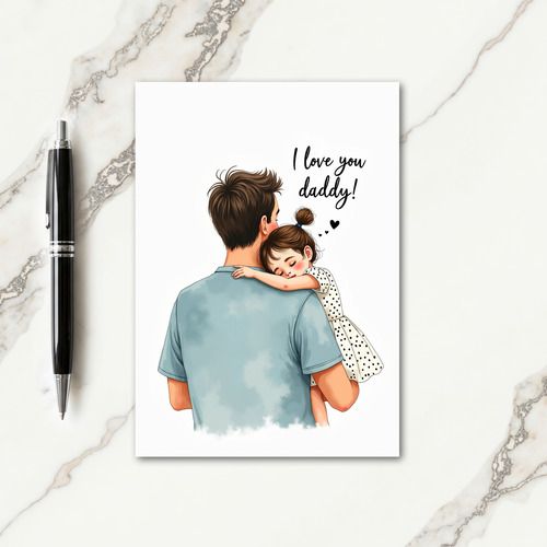 Loving Dad Illustration Card
