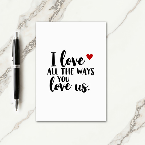 Loving Dad Script Message Card